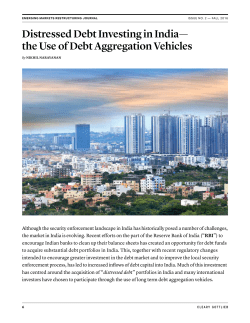 Distressed Debt Investing in India&mdash;The Use of
