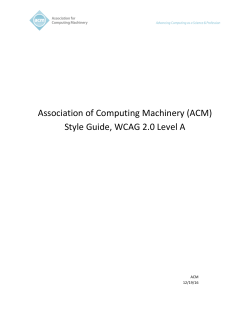 (ACM) Style Guide - Association for Computing Machinery