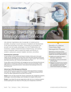 Crowe Third-Party Risk Management Services