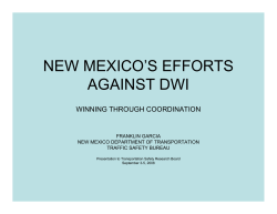 new mexico`s efforts against dwi