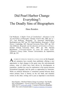 Did Pearl Harbor Change Everything?: The Deadly Sins of