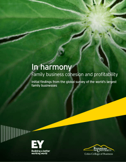 Family Business cohesion and profitability