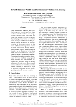 Towards Dynamic Word Sense Discrimination with Random Indexing