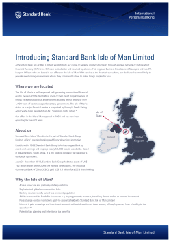 Introducing Standard Bank Isle of Man Limited