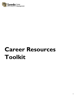 Career Resources Toolkit - University of Colorado Boulder