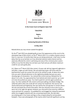 Rolands Brize - Courts and Tribunals Judiciary