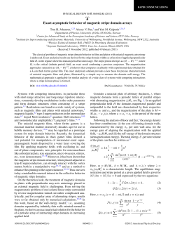 Exact asymptotic behavior of magnetic stripe domain arrays