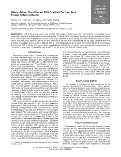 Hierarchical, star-shaped PbS crystals formed by a simple solution