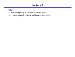 Single Cycle Datapath