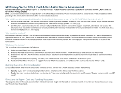 McKinney-Vento Title I, Part A Set