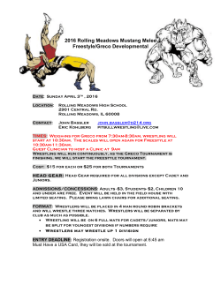 2016 Rolling Meadows Mustang Melee Freestyle/Greco