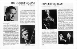 the hunter college concert bureau