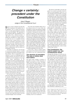 Change v certainty: precedent under the Constitution