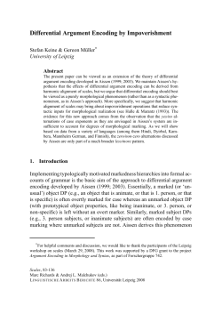 Differential Argument Encoding by Impoverishment