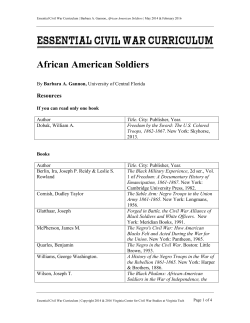African American Soldiers - Essential Civil War Curriculum