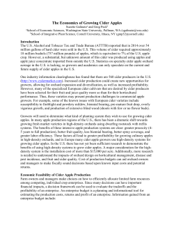 The Economics of Growing Cider Apples