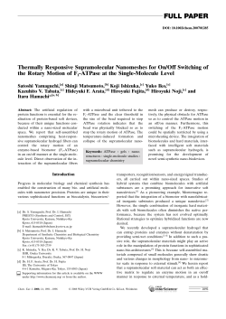 Thermally Responsive Supramolecular Nanomeshes for On/Off