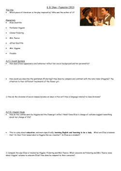 G. B. Shaw &ndash; Pygmalion (1913)