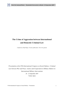 The Crime of Aggression between International