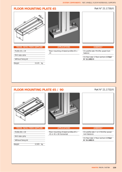floor mounting plate 45 floor mounting plate 45 / 90