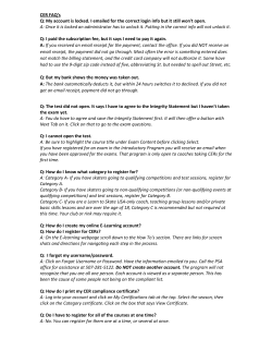 CER FAQ`s - Professional Skaters Association