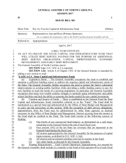 GENERAL ASSEMBLY OF NORTH CAROLINA SESSION 2017 H 1