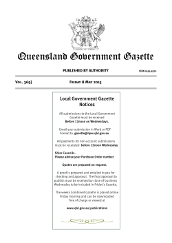 COMMISSIONS OF INQUIRY ORDER (No. 3) 2015