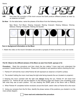 Name: AIM: How does the revolution of the moon