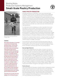 Small-Scale Poultry Production - Food and Agriculture Organization