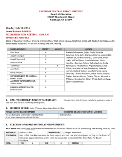 07-11-2016 BOE Approved Reorg Mtg Minutes