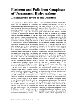 Platinum and Palladium Complexes of Unsaturated Hydrocarbons