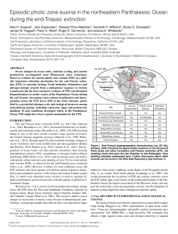 Episodic photic zone euxinia in the northeastern