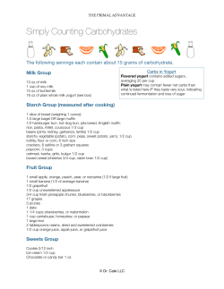 Carb Calculator - PDF