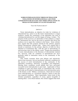 Norm Internalization Through Trials For Violations Of