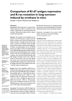 Comparison of Ki-67 antigen expression and K