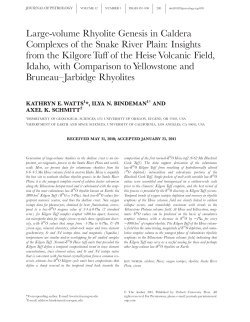 Large-volume Rhyolite Genesis in Caldera
