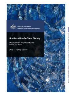 2016-17 Southern Bluefin Tuna Fishery Farm Sector management