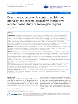Does the socioeconomic context explain both mortality and income