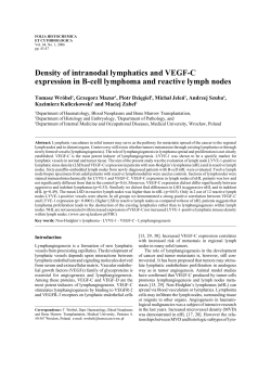 Density of intranodal lymphatics and VEGF-C expression in B