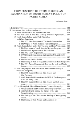 From Sunshine to Storm Clouds: An Examination of South Koreaâ