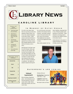 Fall 2016 Newsletter