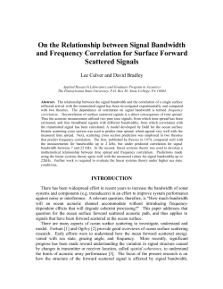 On the Relationship between Signal Bandwidth and Frequency
