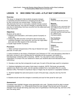 LESSON 10 WHO OWNS THE LAND&mdash;A PLAT MAP COMPARISON