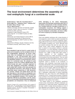The local environment determines the assembly of root endophytic