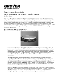 Tambourine Essentials: Basic concepts for