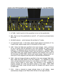 Guide to the 747-8 Autopilot and Autothrottle for