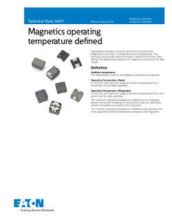 Magnetics Operating Temperature Defined