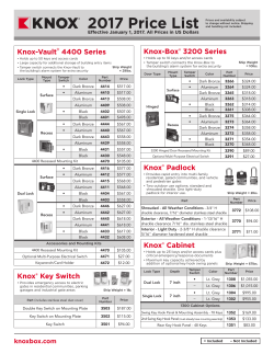 2017 Price List