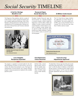 Social Security TIMELINE