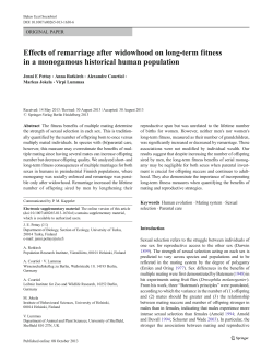 Effects of remarriage after widowhood on long